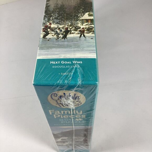 Cobble Hill Next Goal Wins 350 Piece Jigsaw Puzzle DR Laird Ice Hockey Pond New - Picture 5 of 9